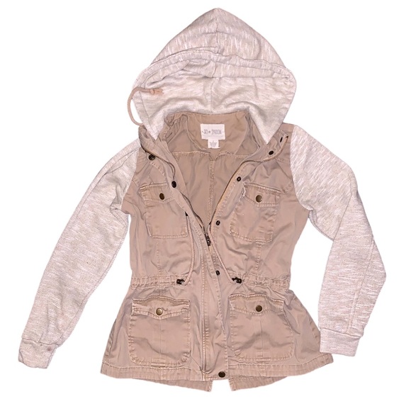 Sky and Sparrow Utility Canvas Drawstring Waist Jacket - Picture 4 of 13